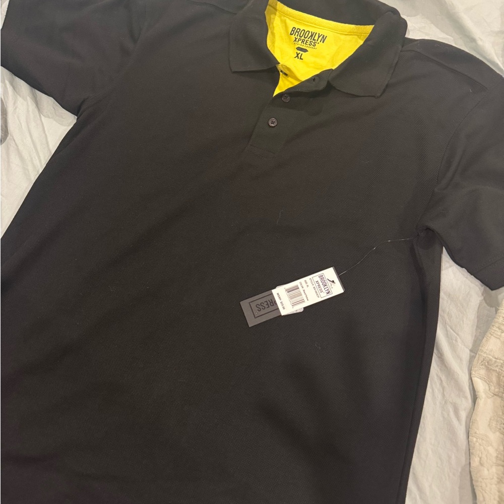 Black Polo Shirt Short Sleeves Classic Style